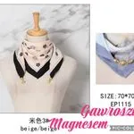 Chusta Damska z Magnesem beżowa/czarna EP115 70-70cm
