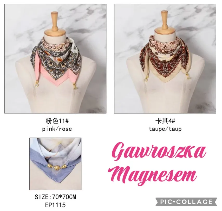Chusta Damska z Magnesem Gavwroszka 70-70cm