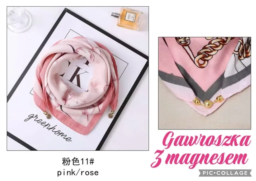 Chusta Damska Gavrroszka z Magnesem Różowa Pink/Rose