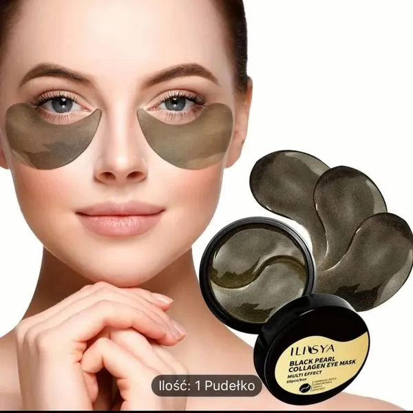 Maska pod oczy Black Pearl Collagen Multi Eye Mask Ilisya 6 szt
