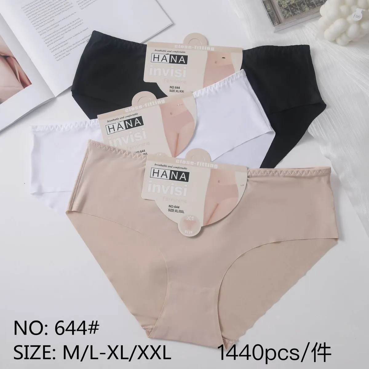 Majtki damskie HANA INVISI bezszwowe M/L-XL/XXL