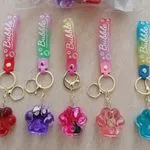 Brelok do Kluczy Łapka z Płynem Bubble - Mix Kolorów 12 szt.