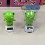 Zabawka Solar Powered Animal - Zielona Żaba w Okularach 12szt