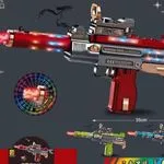 Pistolety Electric Gun 35cm - Światło, Dźwięk, Spray, Wibracje
