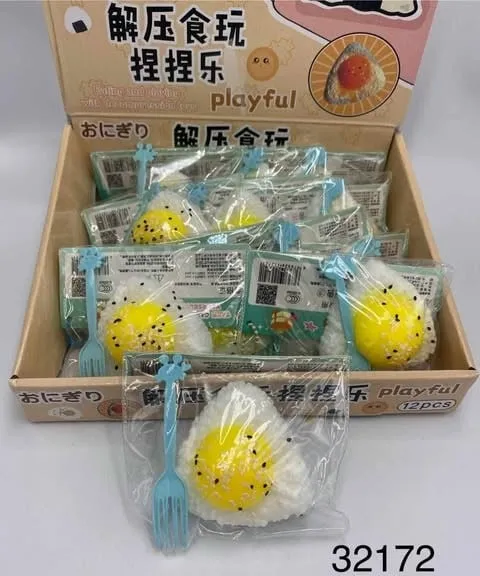 Zabawka Squeeze Playful Onigiri z widelczykiem 12 szt.