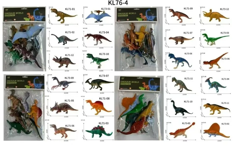 Zestaw figurek Dinozaury Dinosaur World Mix 12 szt. K74