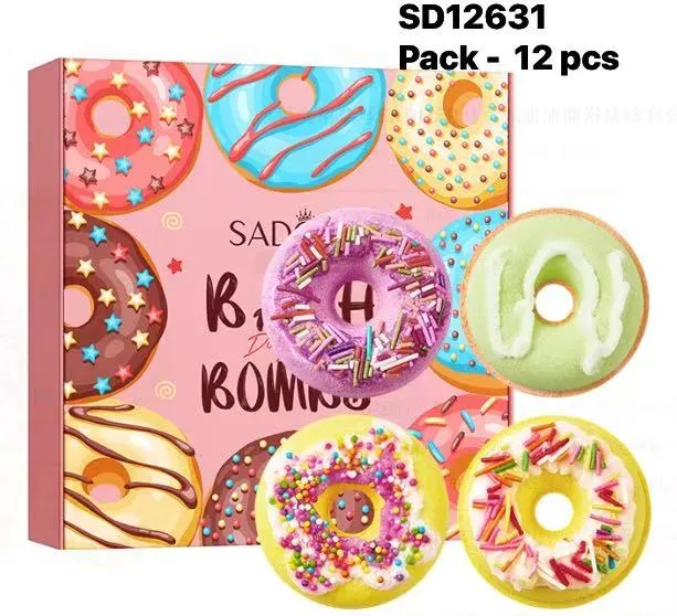 Zestaw Kule Musujące do Kąpieli Donut Bath Bomb 12 szt