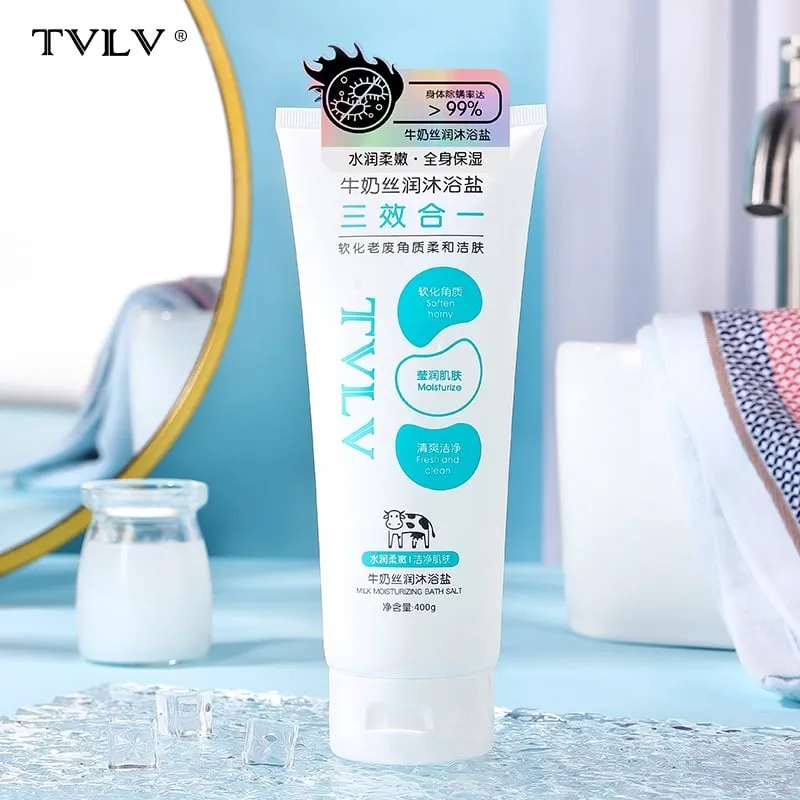 TVLV Mleczna Jedwabna Sól do Kąpieli 400g Nawilżająca