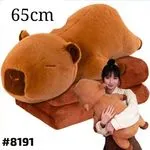 Maskotka Kapibara 65cm z kocykiem, pluszowa przytulanka brązowa