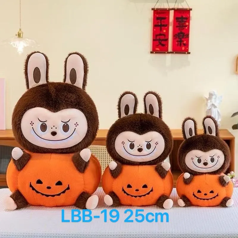 Maskotka Pluszowa Labubu 25CM Halloween w Dyni Brązowa LBB-19