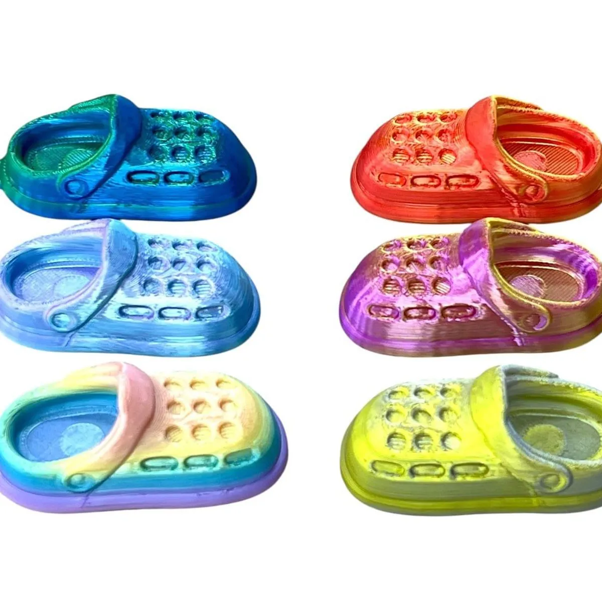 Zabawki 3D Brelok Buty Chodaki Kolorowe 24 szt.