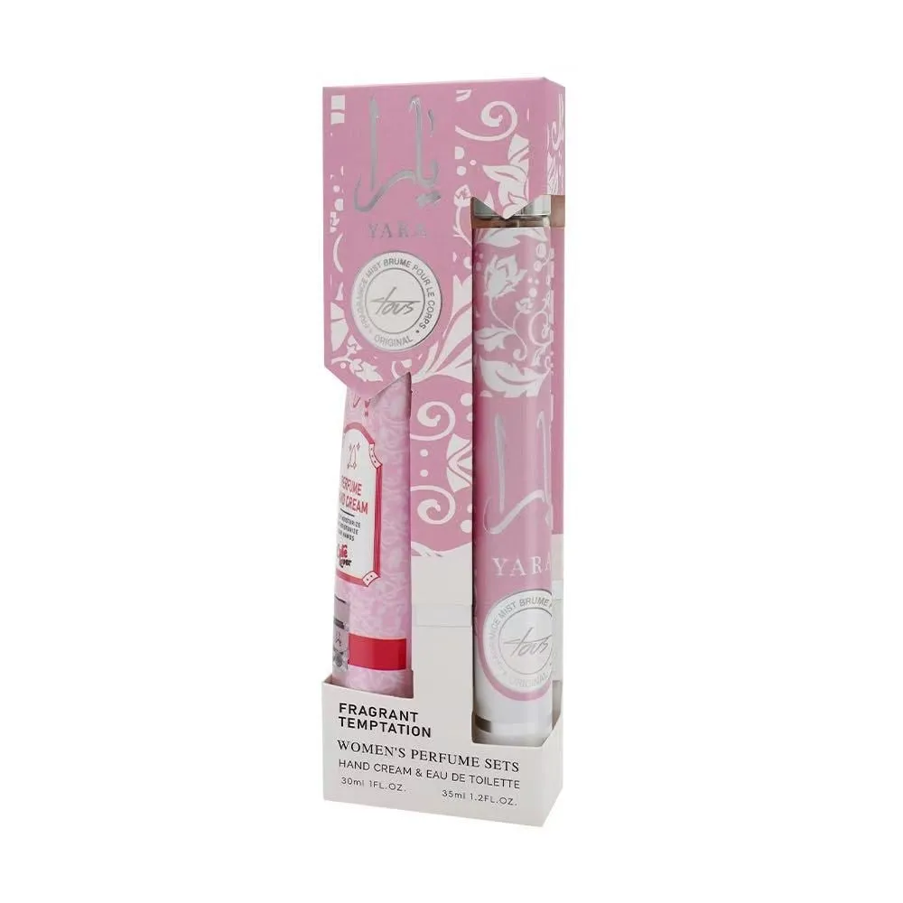 Zestaw Różowych Perfum 35ml & Kremu do Rąk 30ml YARA - 24 szt.