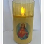 Świeca Elektryczna LED z Jezusem 6,50x13,50cm