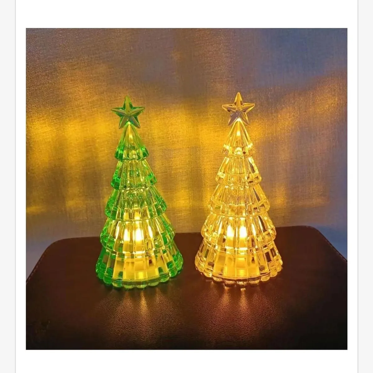 Ozdoba Świąteczna Choinka LED 7,50x15cm - Efekt Szkła