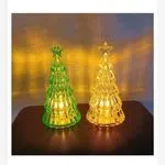 Ozdoba Świąteczna Choinka LED 7,50x15cm - Efekt Szkła