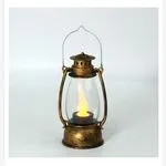 Lampion LED Ozdoba Świąteczna 6x13cm Retro Antyczne Złoto