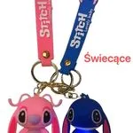 Brelok do Kluczy Stitch LED Świecący z Paskiem Silikonowym 12szt