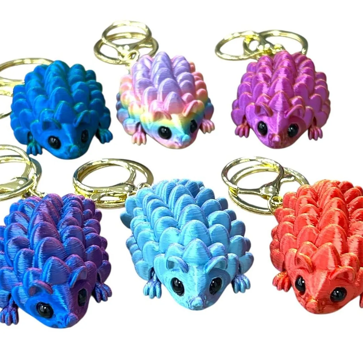 Zabawki 3D Brelok Jeż Ruchomy Artukułowany Mix Kolorów 24 szt.