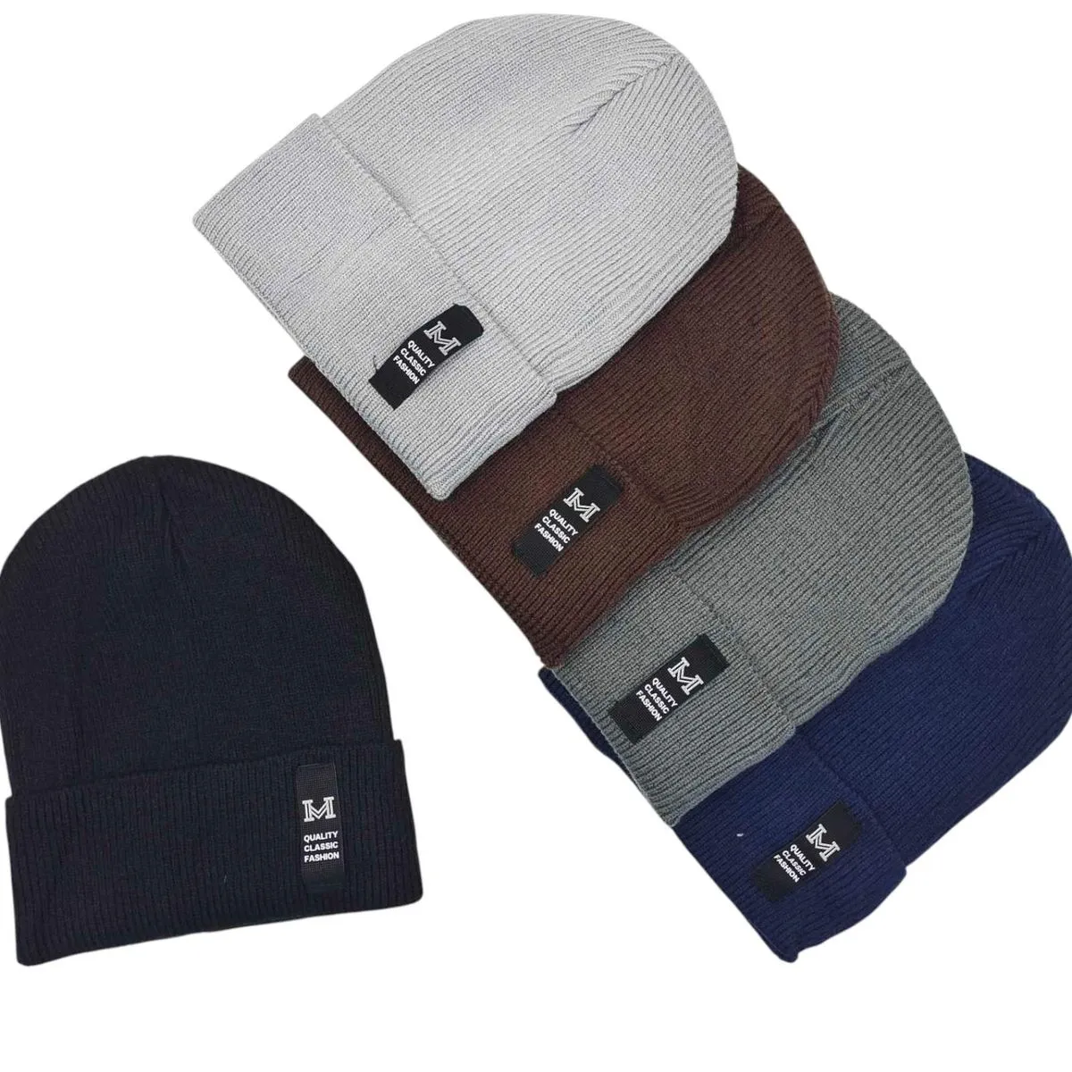 Czapki męskie beanie 5 kolorów
