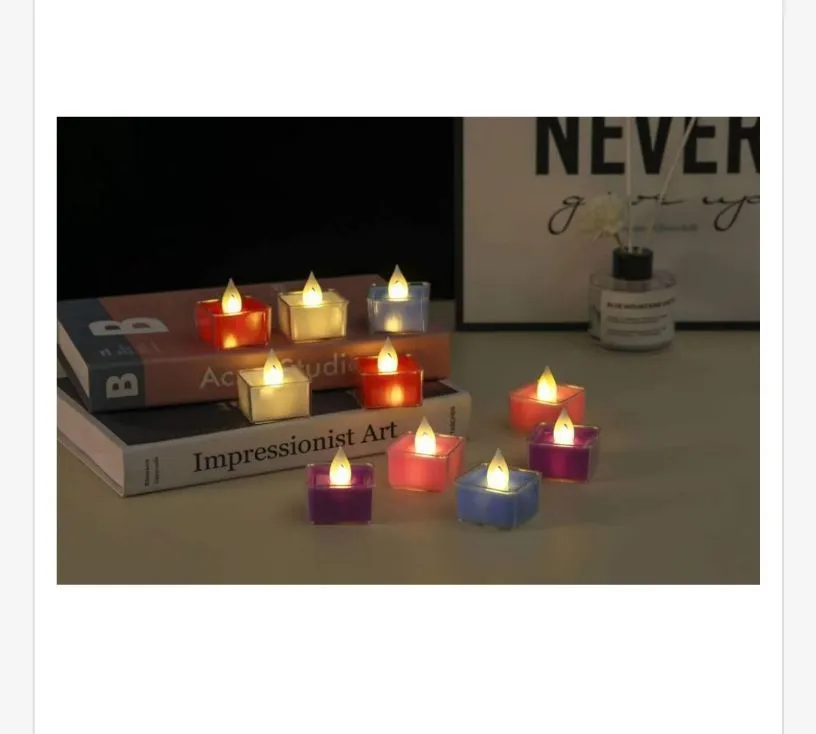 Świeca LED 4.3x4.20 cm kolorowa z podświetleniem