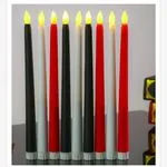 LED Świece Chanukowe 28cm Czarne Białe Czerwone