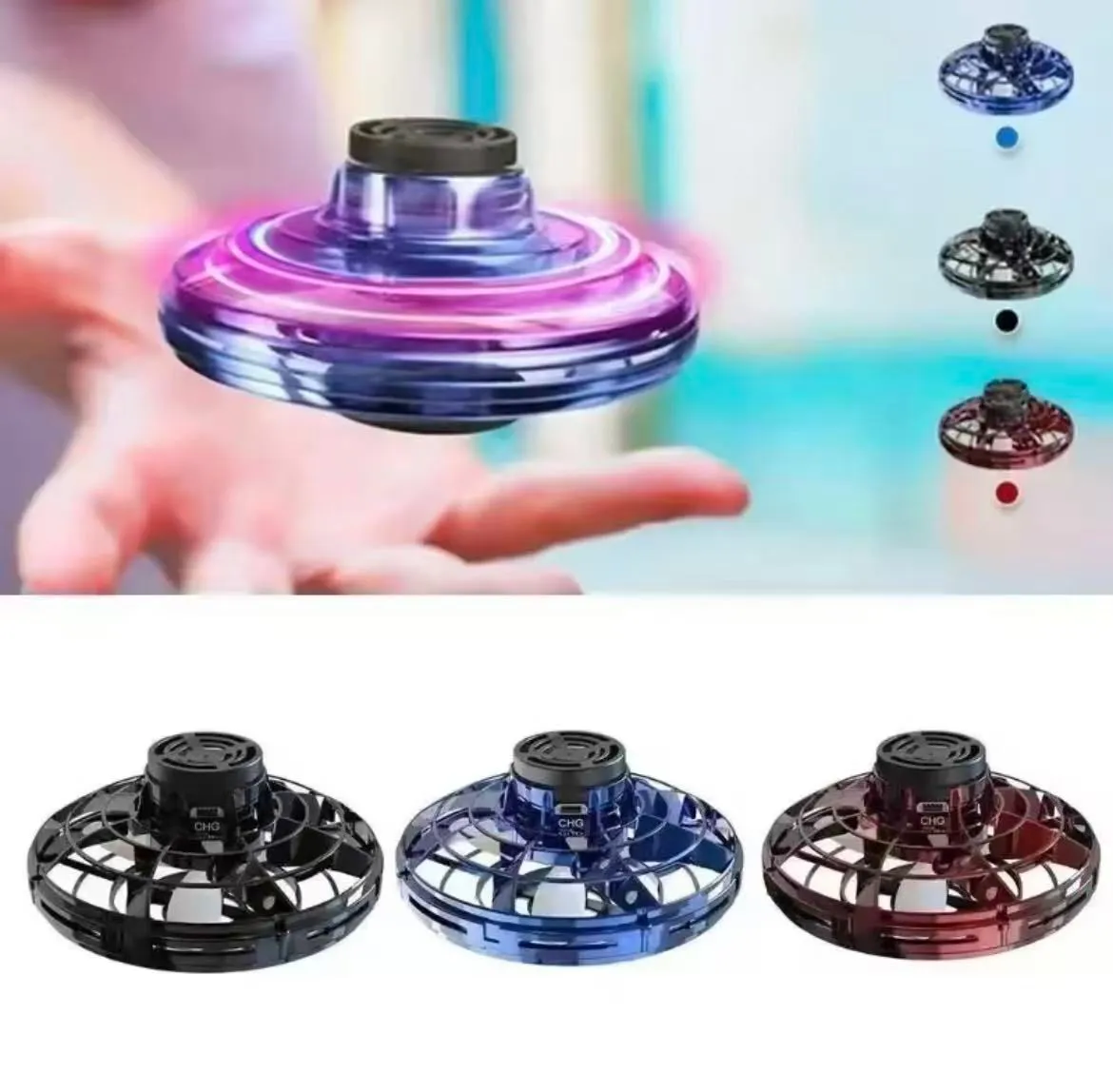 Mini spinner fidget LED RGB 4 kolory