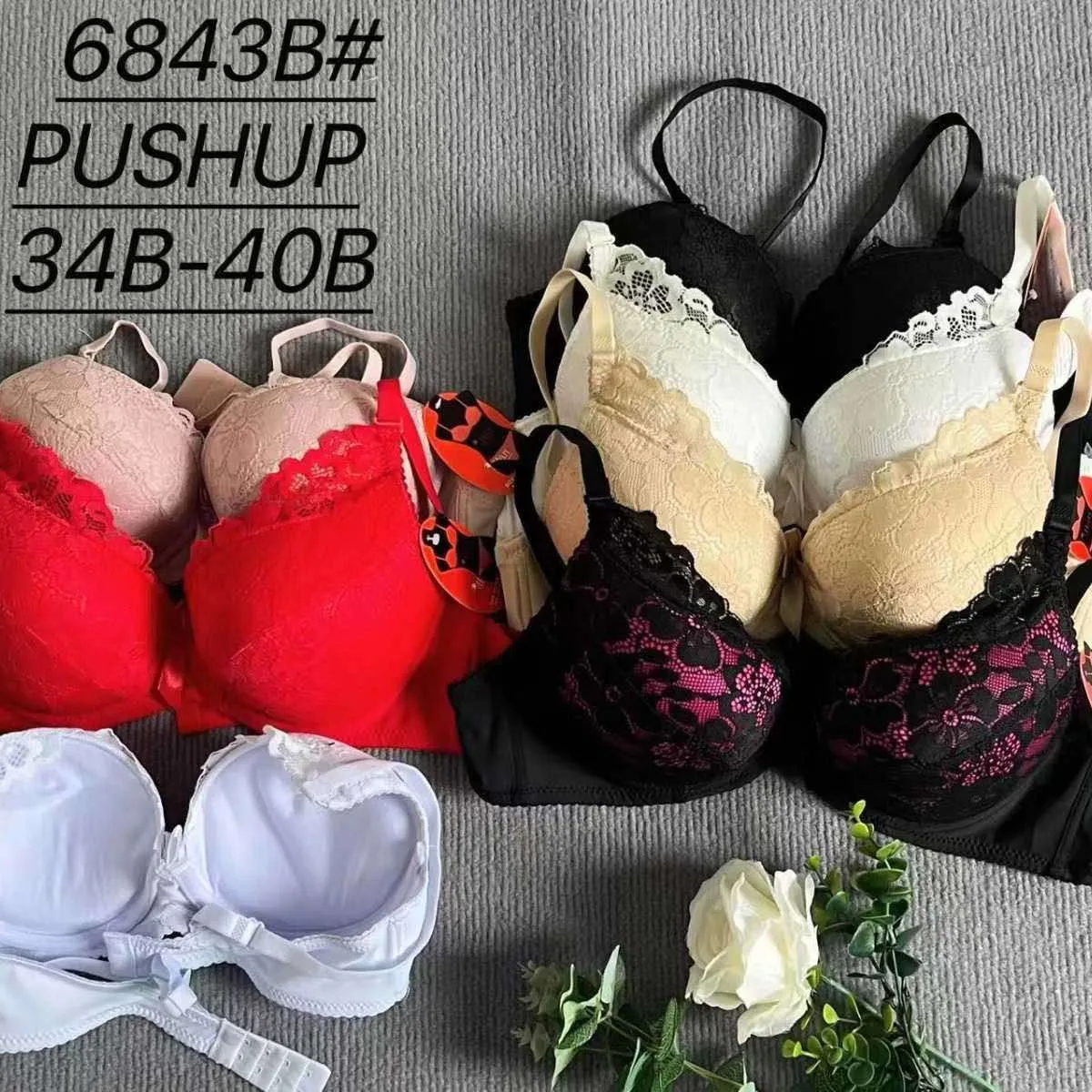 Biustonosz Damski Push-up 34B-40B 6843#