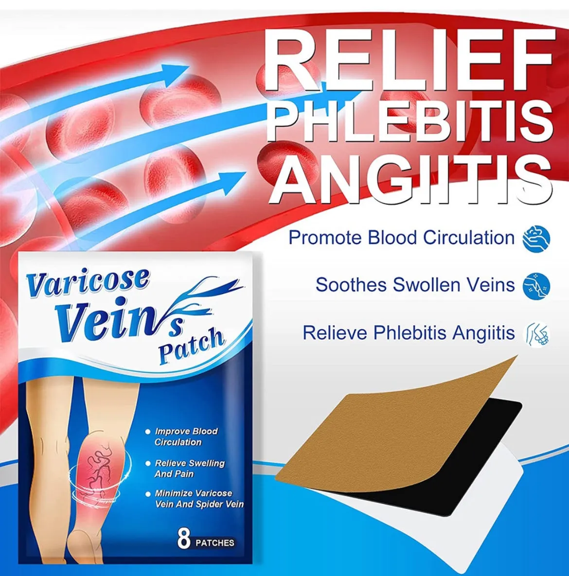 Plasterki na Żylaki Varicose Veins Patch 8 szt