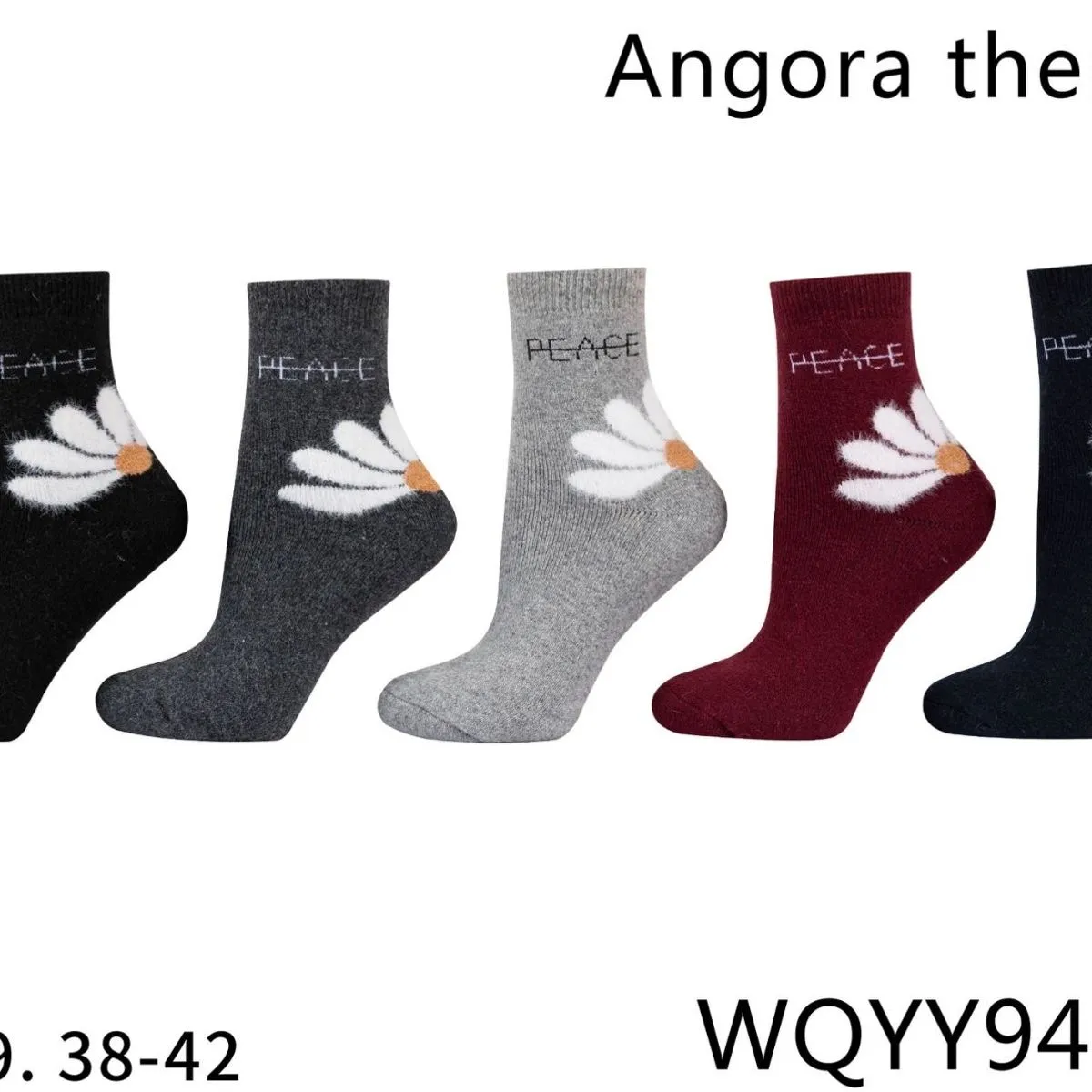 Skarpetki damskie angora thermo PEACE