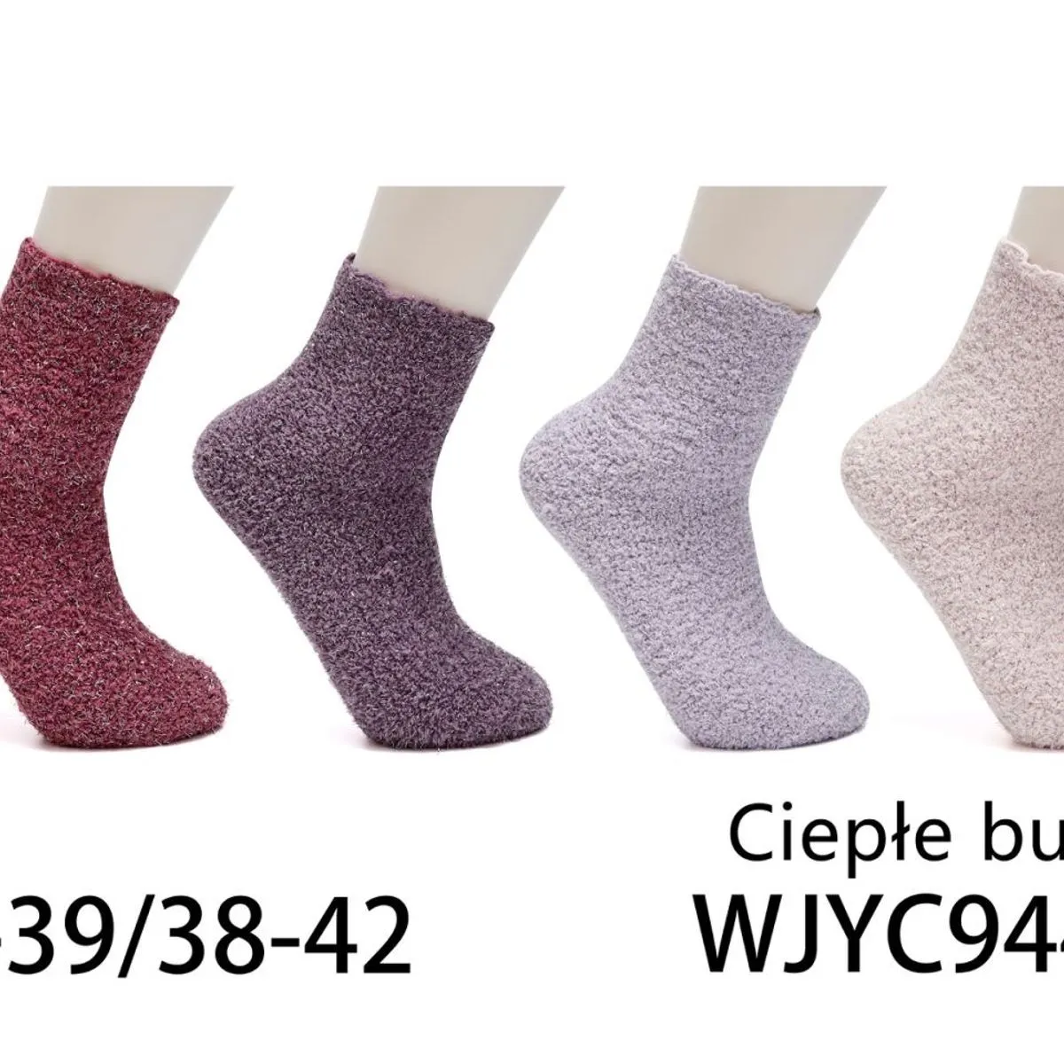 Skarpetki damskie ciepłe bukla 35-39/38-42