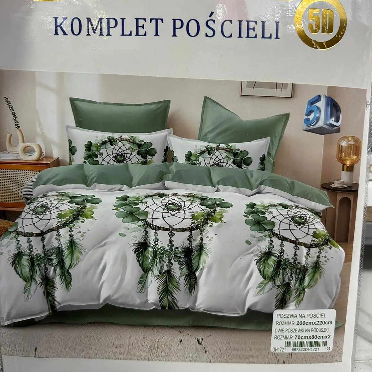 Komplet Pościeli Rui Rui Bang 3CZ 200/220 zielony