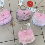 Torebka dla dzieci z kokardą ozdobną, 4 kolory