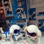 Elektryczny robot pies Rock Dog niebieski/biały