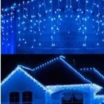 Sople LED Cienki Kabel 300LED 12m Niebieski