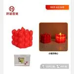 Świeca LED dekoracyjna czerwona kostka REF 65589