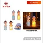 Świeca LED z aniołkiem niebieska REF-65594