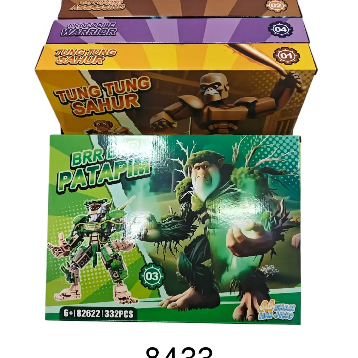 Zestaw klocków Brainroot roboty TUNG TUNG SAHRUR PATAPIM