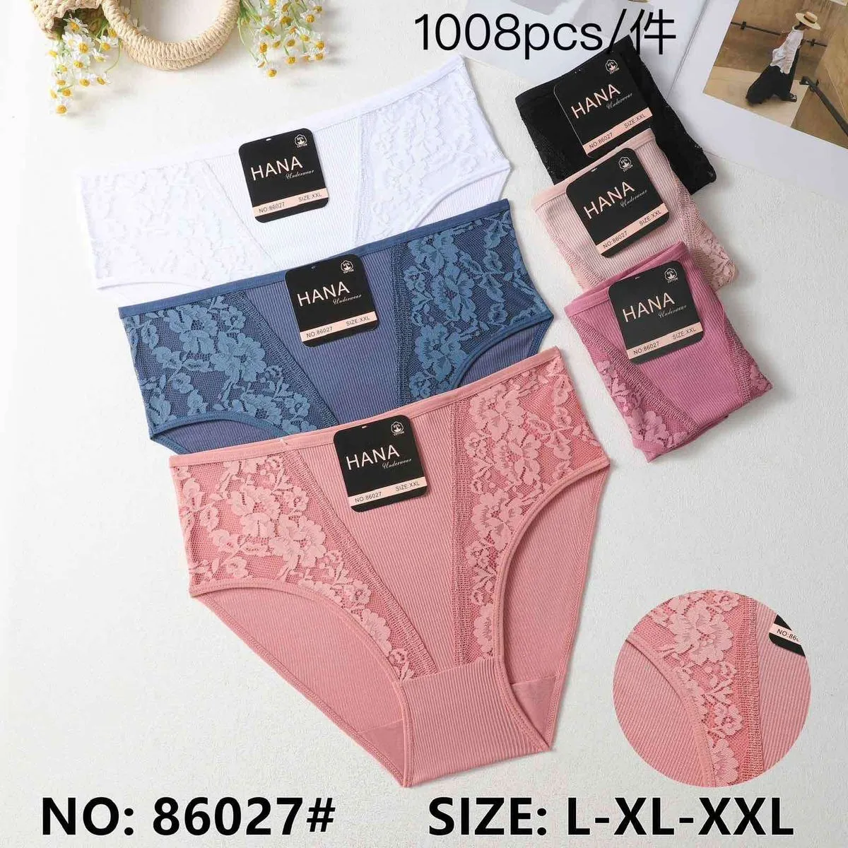 Majtki damskie HANA rozmiar L-XL-XXL, 4 kolory