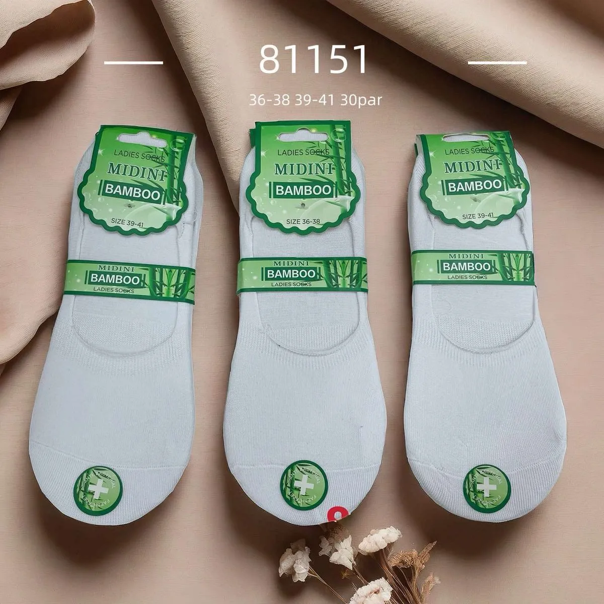 Skarpetki damskie midi bambusowe 36-38, 39-41,