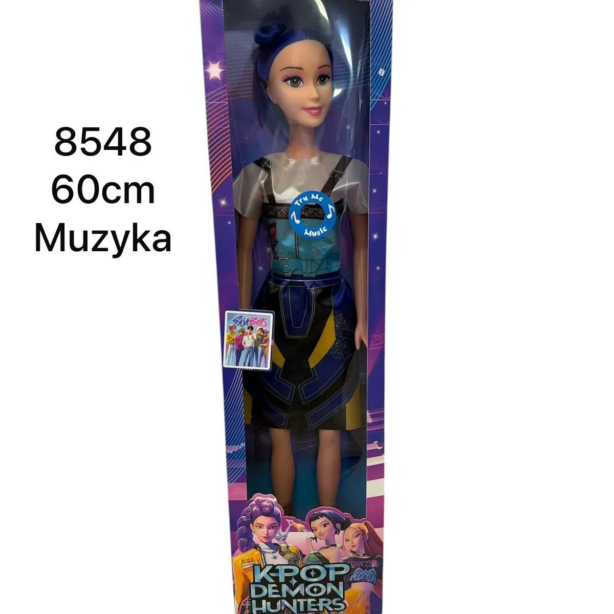 Lalka Kpop Hunters 60cm z muzyką niebieska