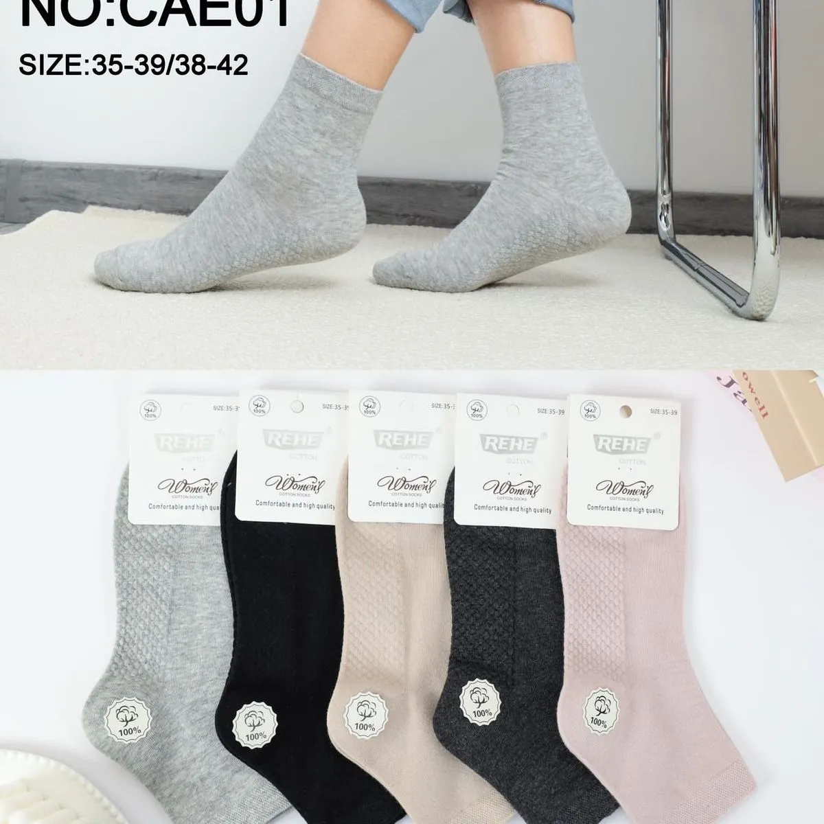 Skarpetki unisex Size 35-39/38-42 NO:CAE001