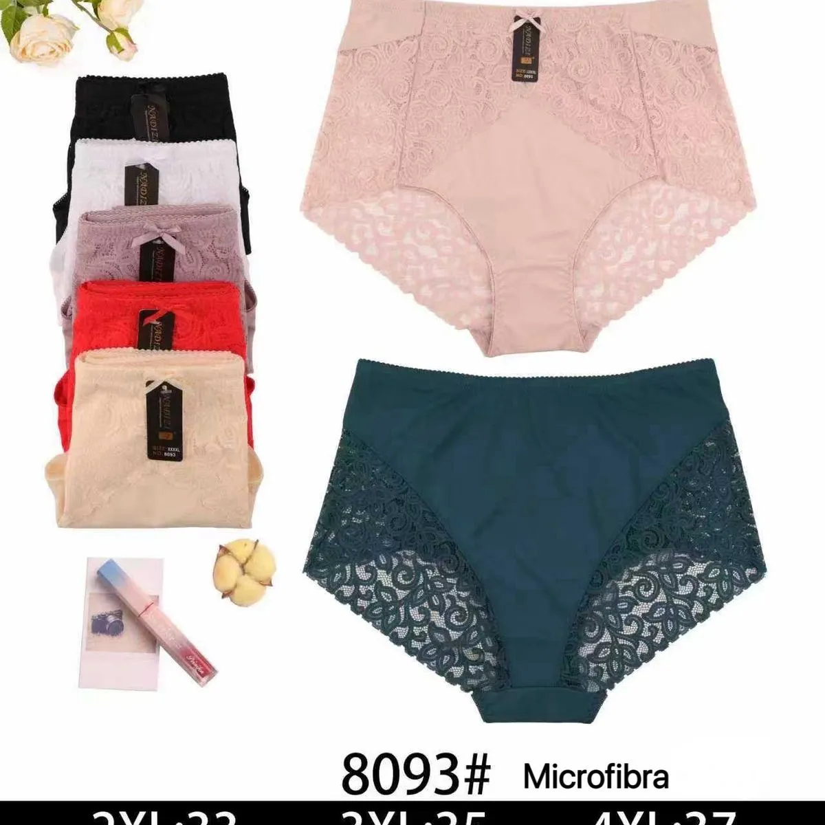 Majtki damskie majtki figi z mikrofibry 2XL-33, 3XL-35, 4XL-37