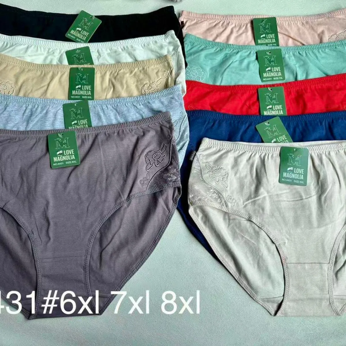 Majtki damskie bawełniane 3XL-8XL, zestaw kolorów