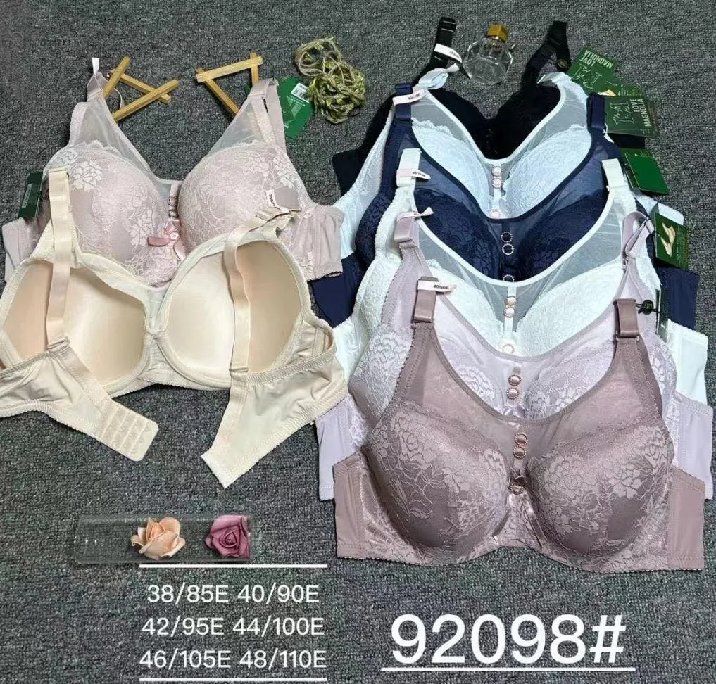 Biustonosz damski push-up 38/85-48/110 beżowy/różowy/granatowy