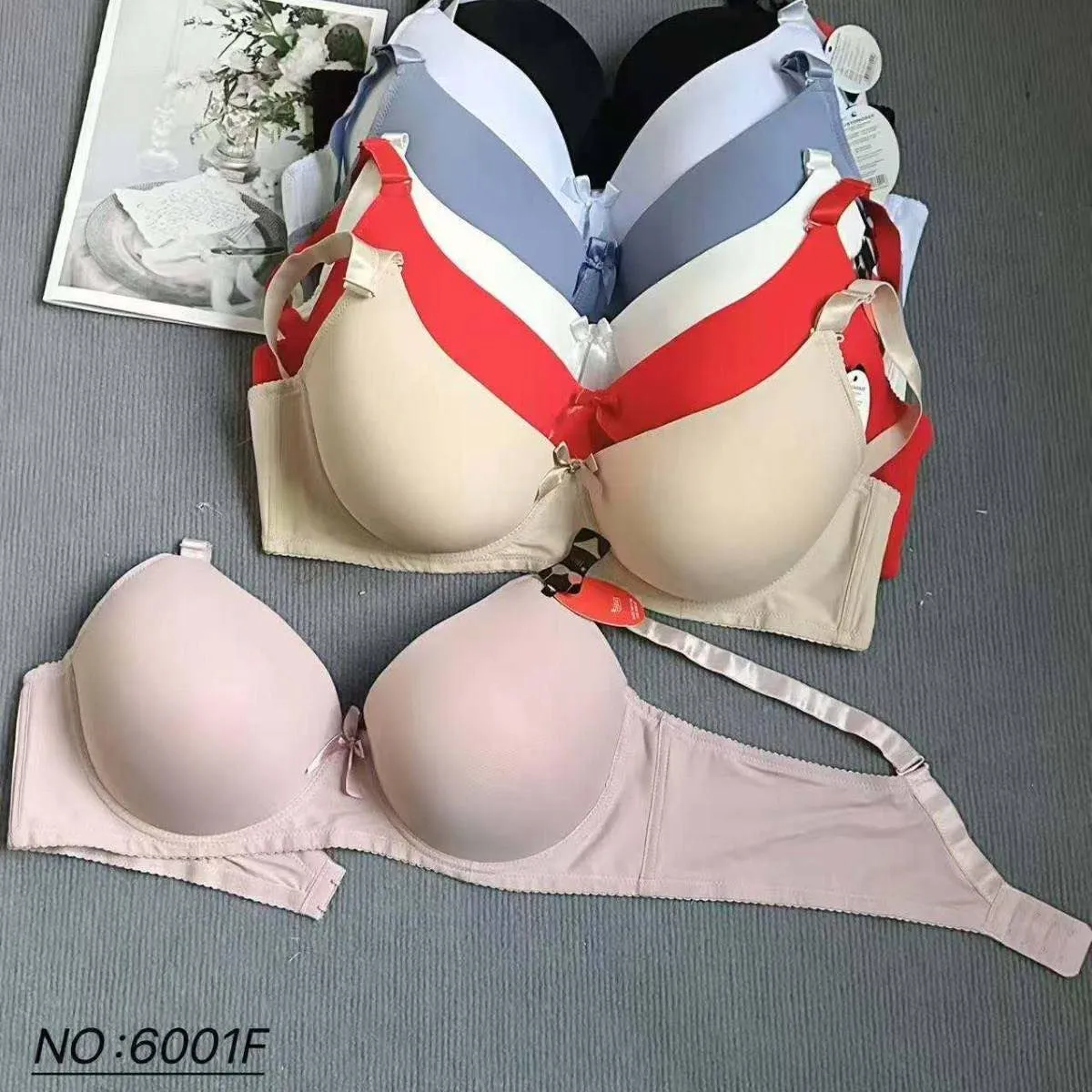 Biustonosz damski push-up NO:6001F, rozmiary 40F-115F