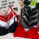 Biustonosz Damski Push-up Różne Kolory i Wzory