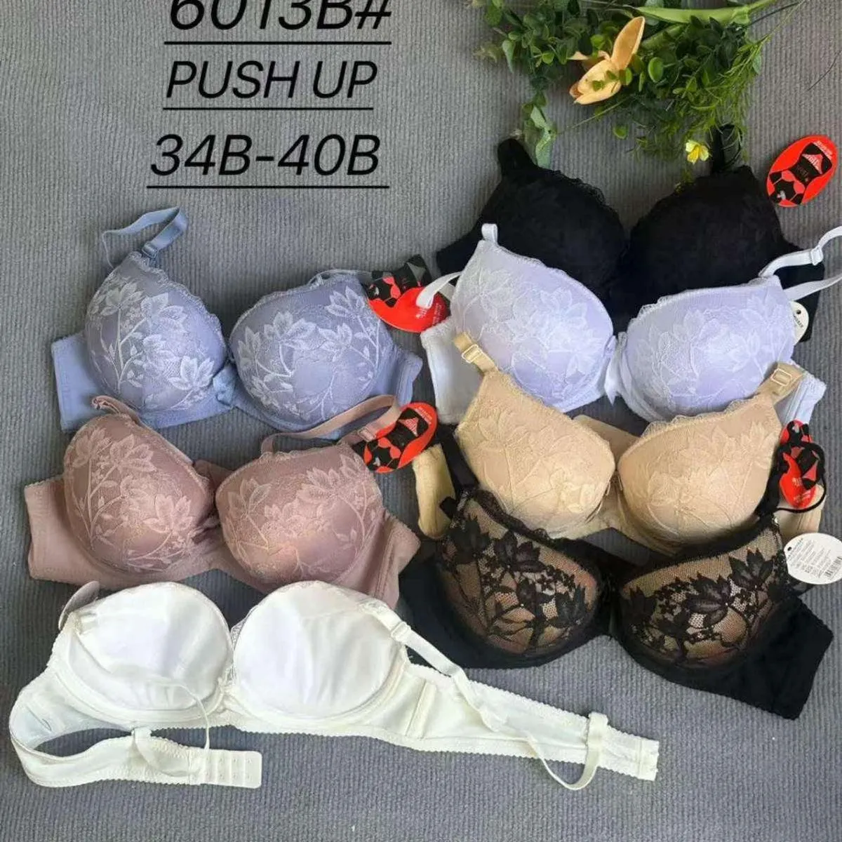 Biustonosz damski push-up 6013B# 34B-40B