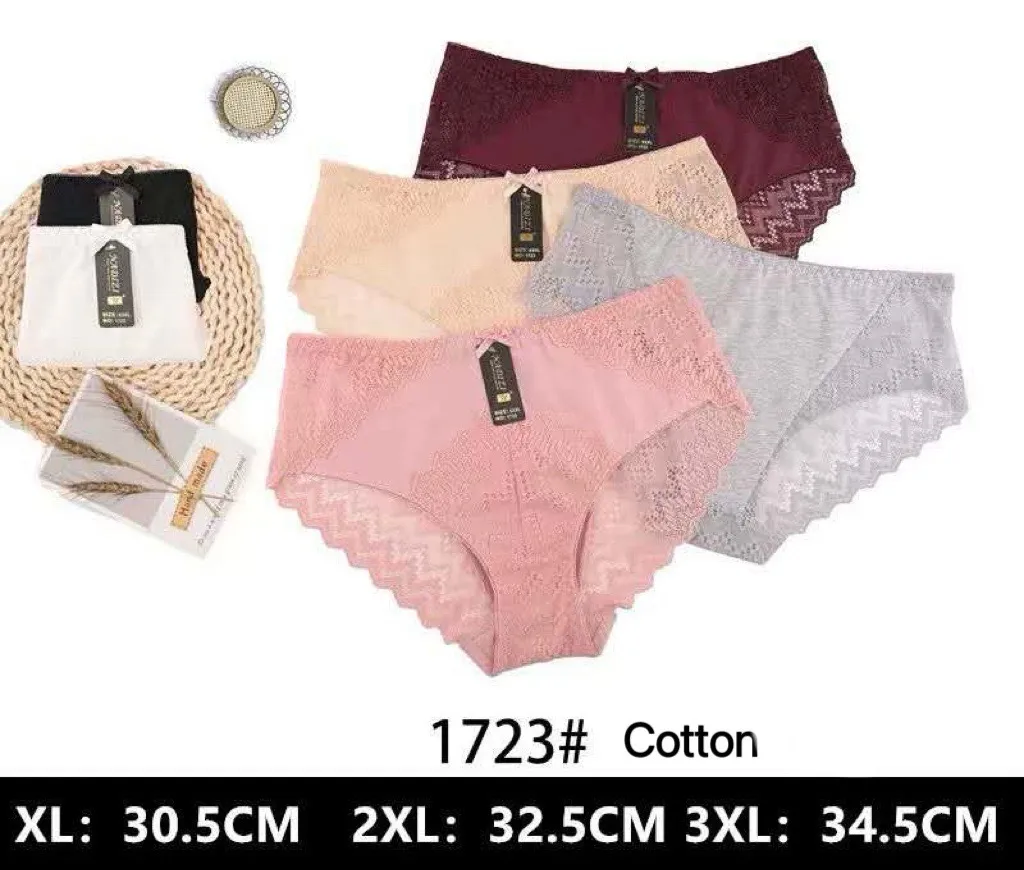 Majtki damskie bawełniane XL-3XL 1723# zestaw 5 szt