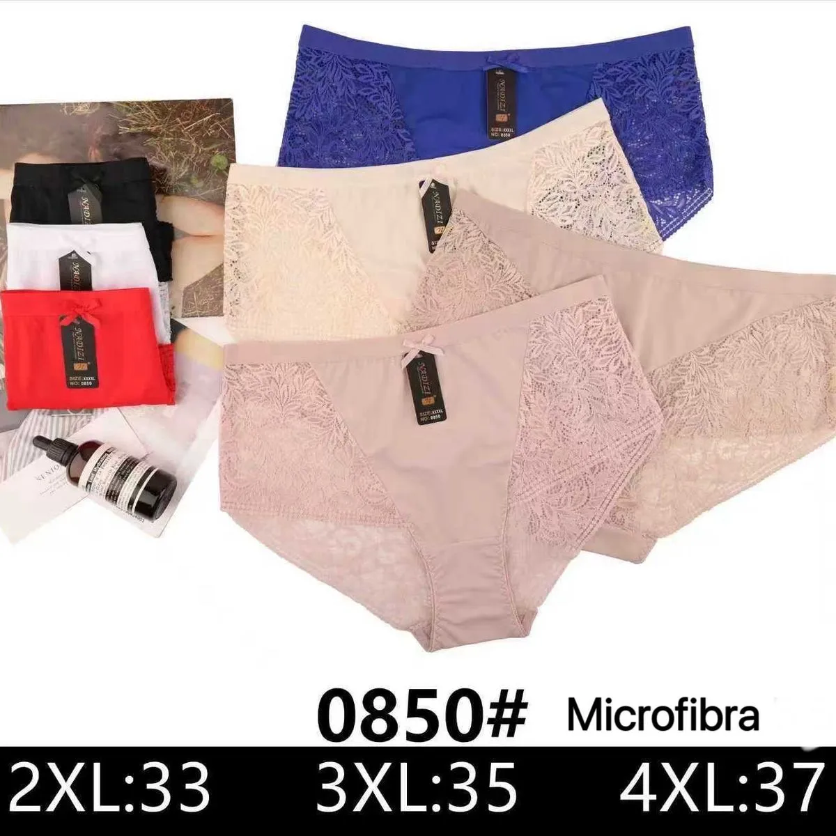 Majtki damskie 0850# mikrofibra 2XL-4XL