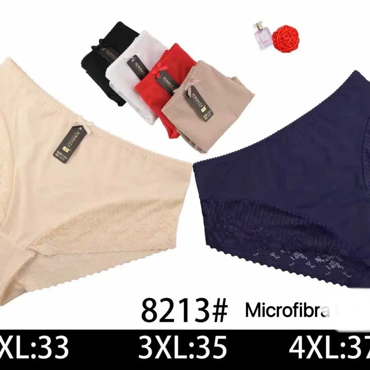 Majtki damskie XL-33, 3XL-35, 4XL-37 mikrofibra 8213#
